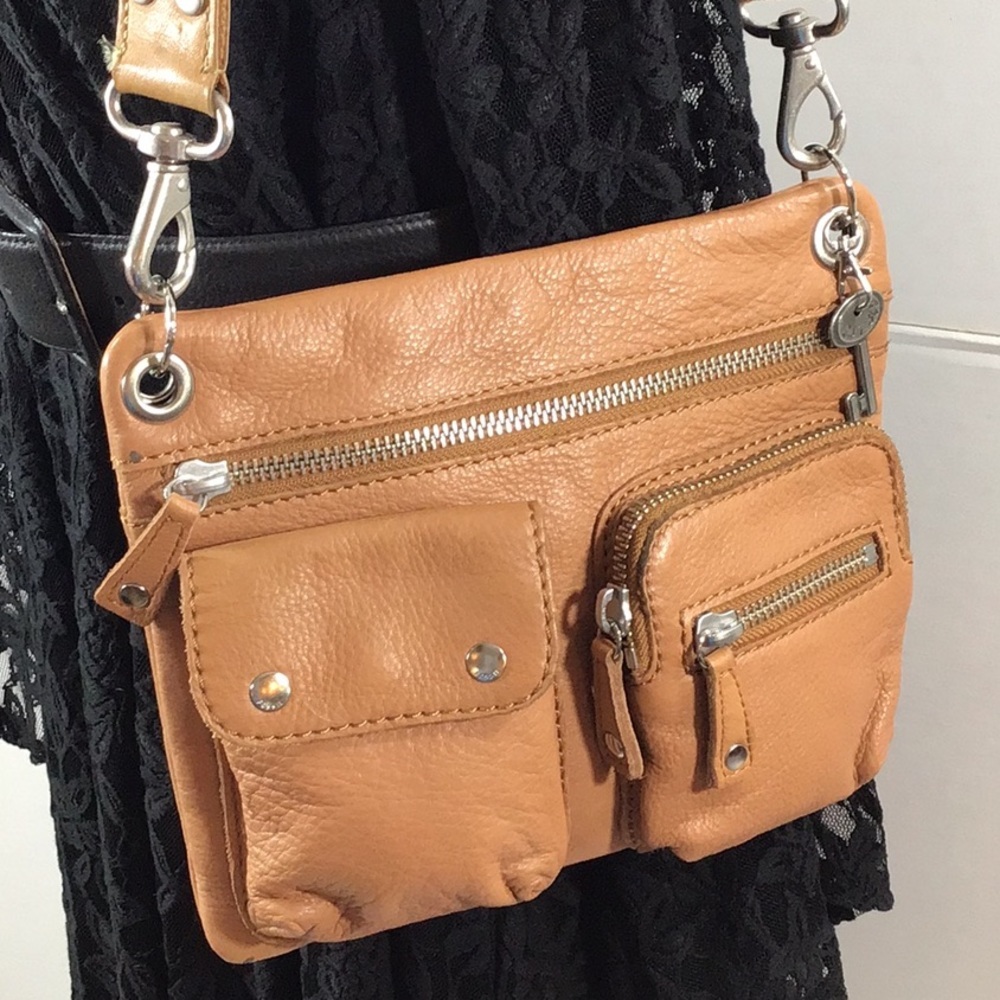 Fossil tan leather Sutter style crossbody bag - Picture 2 of 10